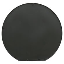 Black Ellara Round 914 x 711mm Iron Bathroom Mirror